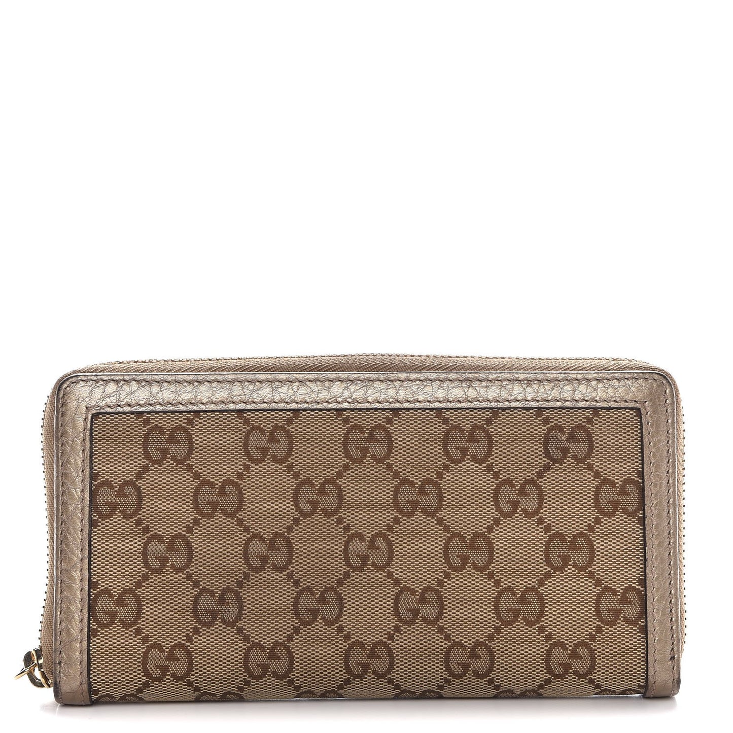 Monogram Bamboo Tassel Zip Around Wallet Gold