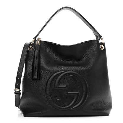 Gucci Pebbled Calfskin Large Soho Hobo Black 1 of 9