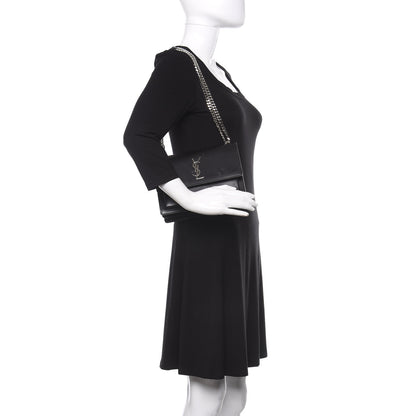 Saint Laurent Calfskin Medium Monogram Sunset Black 2 of 19