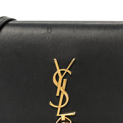 Saint Laurent Smooth Calfskin Classic Monogram Kate Tassel Chain Wallet Black 7 of 9