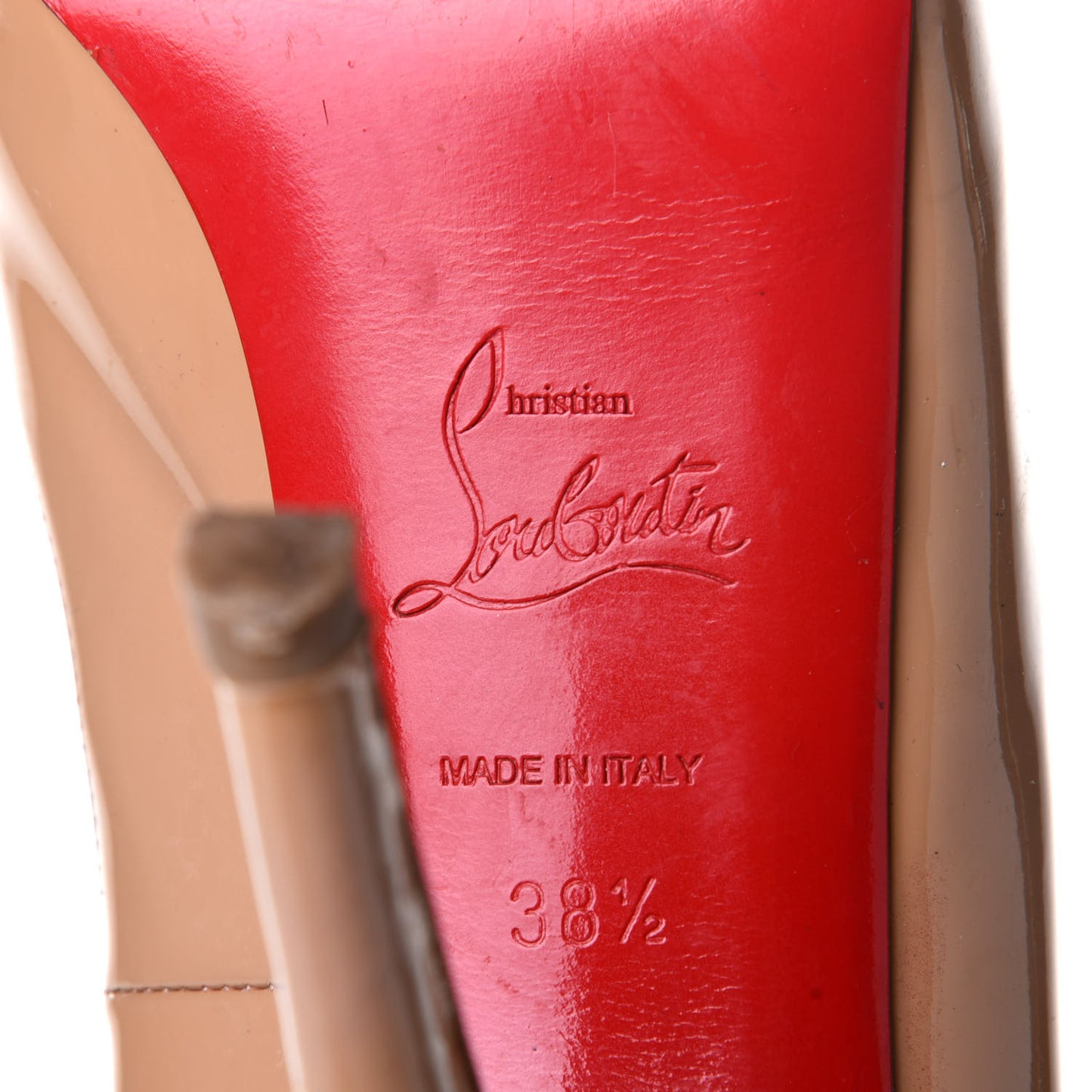 Patent New Very Prive 120 Pumps 38.5 Nude