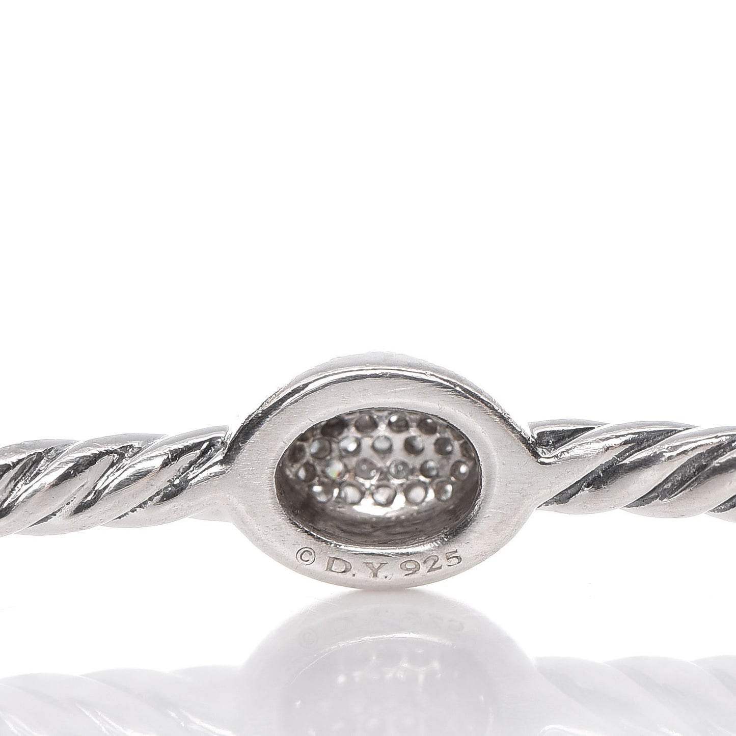 Sterling Silver Diamond 3mm Confetti Three Station Bangle