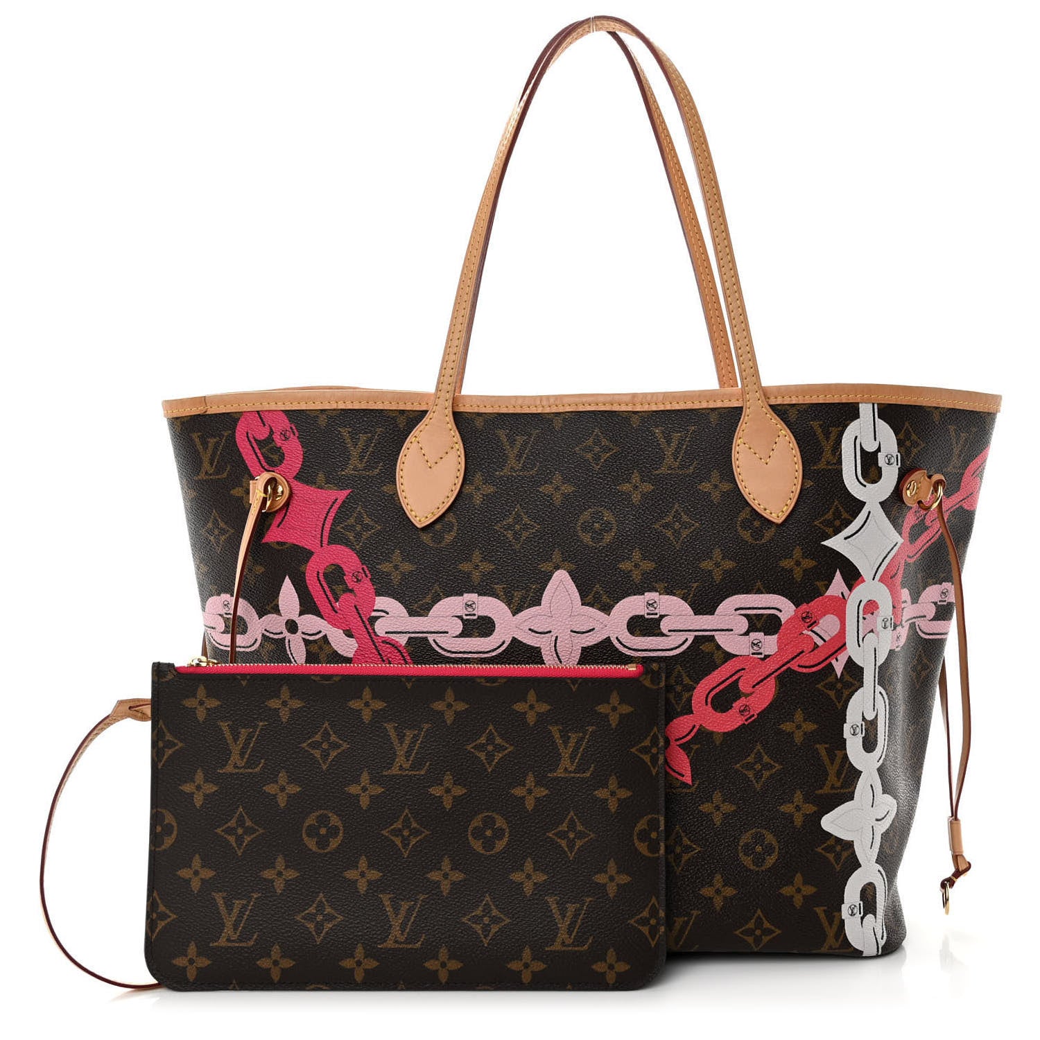 Louis Vuitton Monogram Bay Neverfull MM Rose Ballerine Poppy 1 of 11
