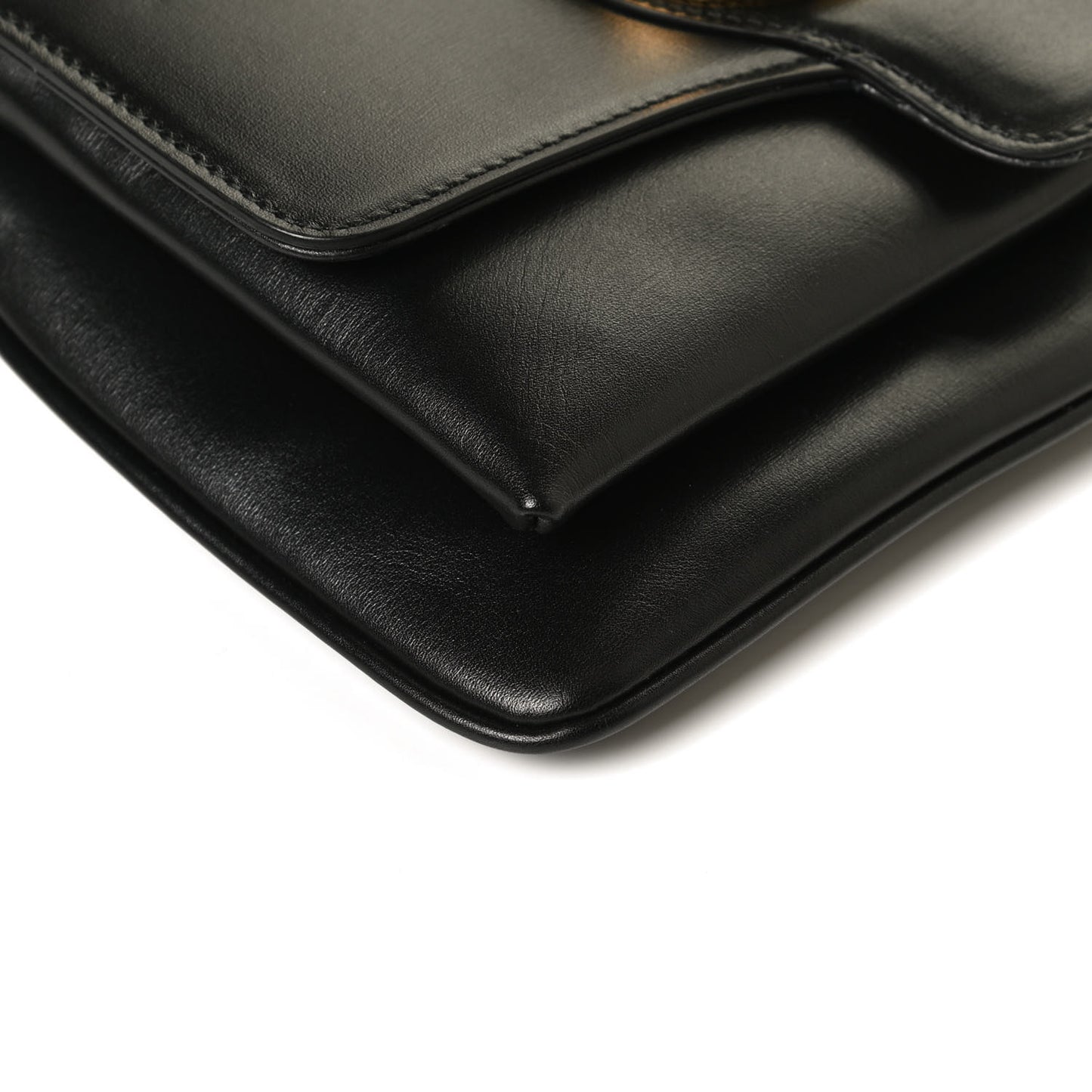 Vitello Palmellato Lux Small Arli Flap Shoulder Bag Black