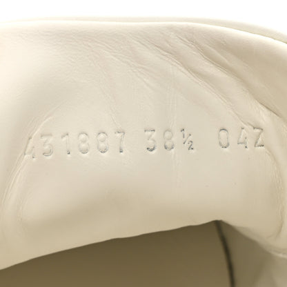 Gucci Calfskin Web Pearl Studded Womens Ace Sneakers 38.5 White 9 of 10