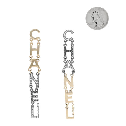 Chanel Crystal Pearl Chanel Bright Young Things Earrings Gold Ruthenium 2 of 4