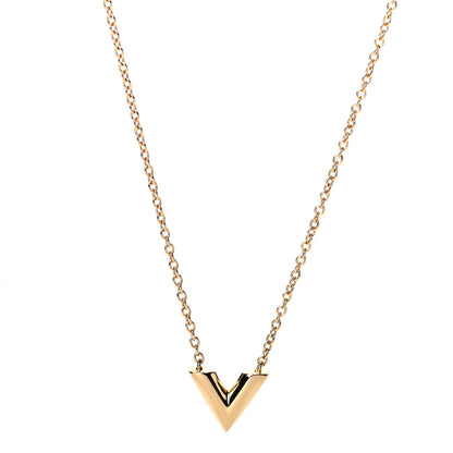 Louis Vuitton Essential V Necklace Gold 1 of 5