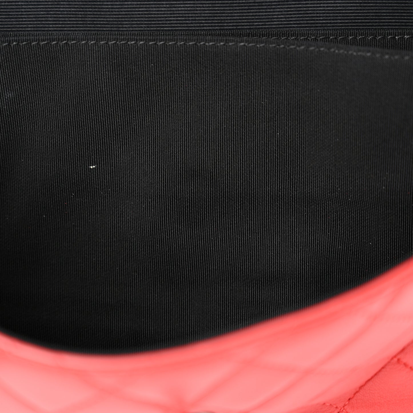 Lambskin Grosgrain Quilted Flap Red Black
