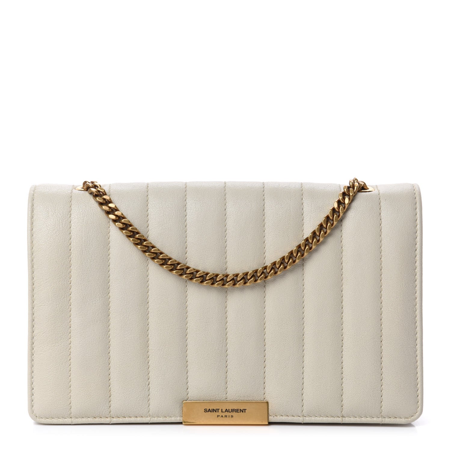 Saint Laurent Lambskin Matelasse Amalia Chain Shoulder Bag Creama Soft 1 of 10