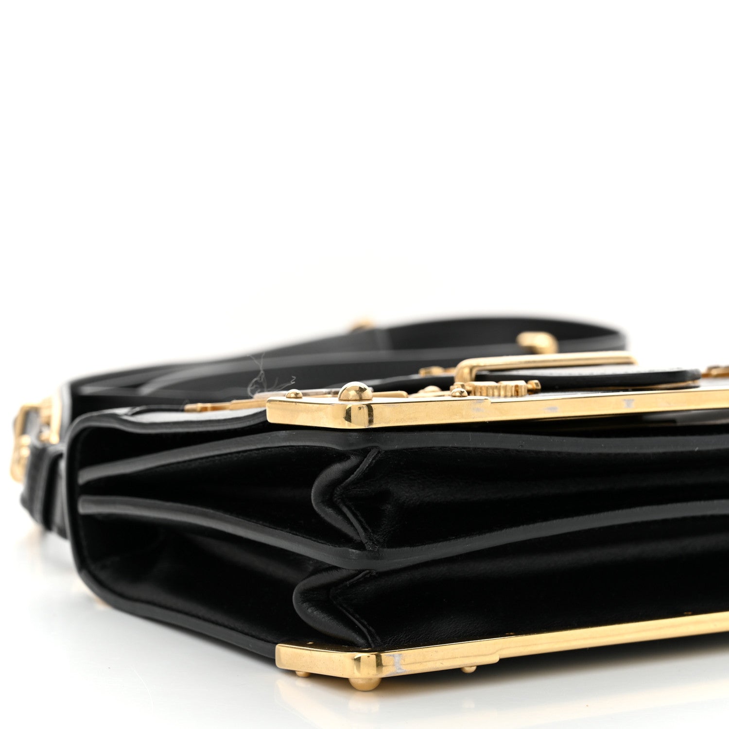 Prada City Calf Saffiano Cahier Hearts Bag Black 8 of 9