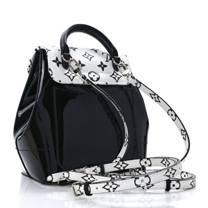 Louis Vuitton Patent Monogram Hot Springs Backpack Black White 3 of 10
