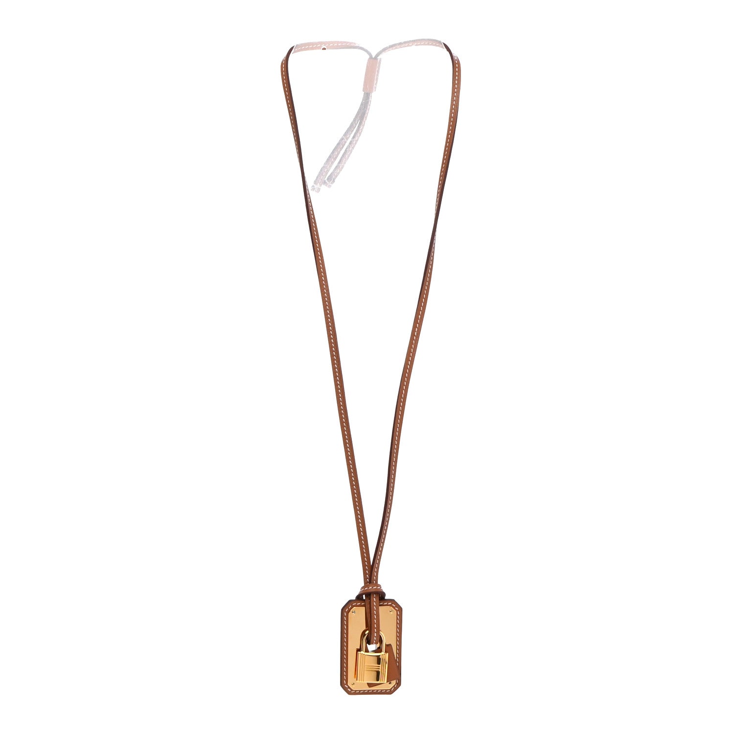 Hermes Swift Large O'Kelly Pendant Necklace Gold 3 of 9
