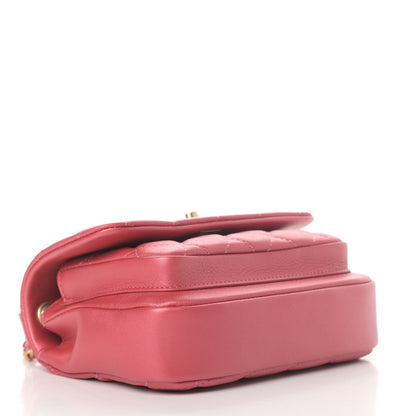 Chanel Calfskin Quilted Top Handle Flap Dark Pink 4 of 13