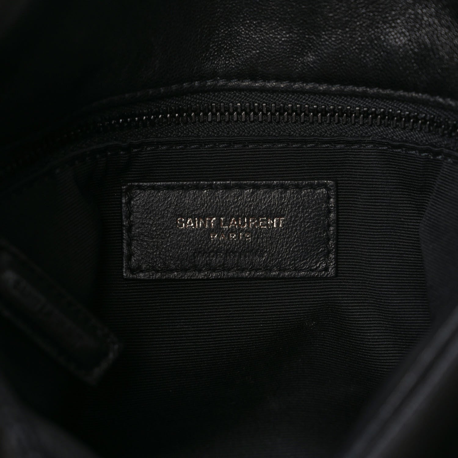 Saint Laurent Lambskin Quilted Monogram Monochrome Small Loulou Puffer Chain Satchel Black 6 of 10