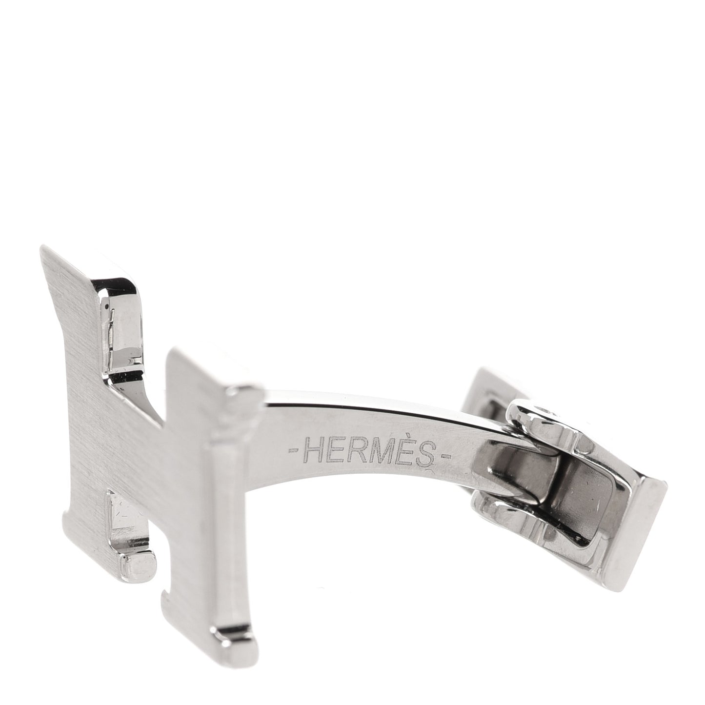 Brushed Palladium Pegase H Cufflinks Silver