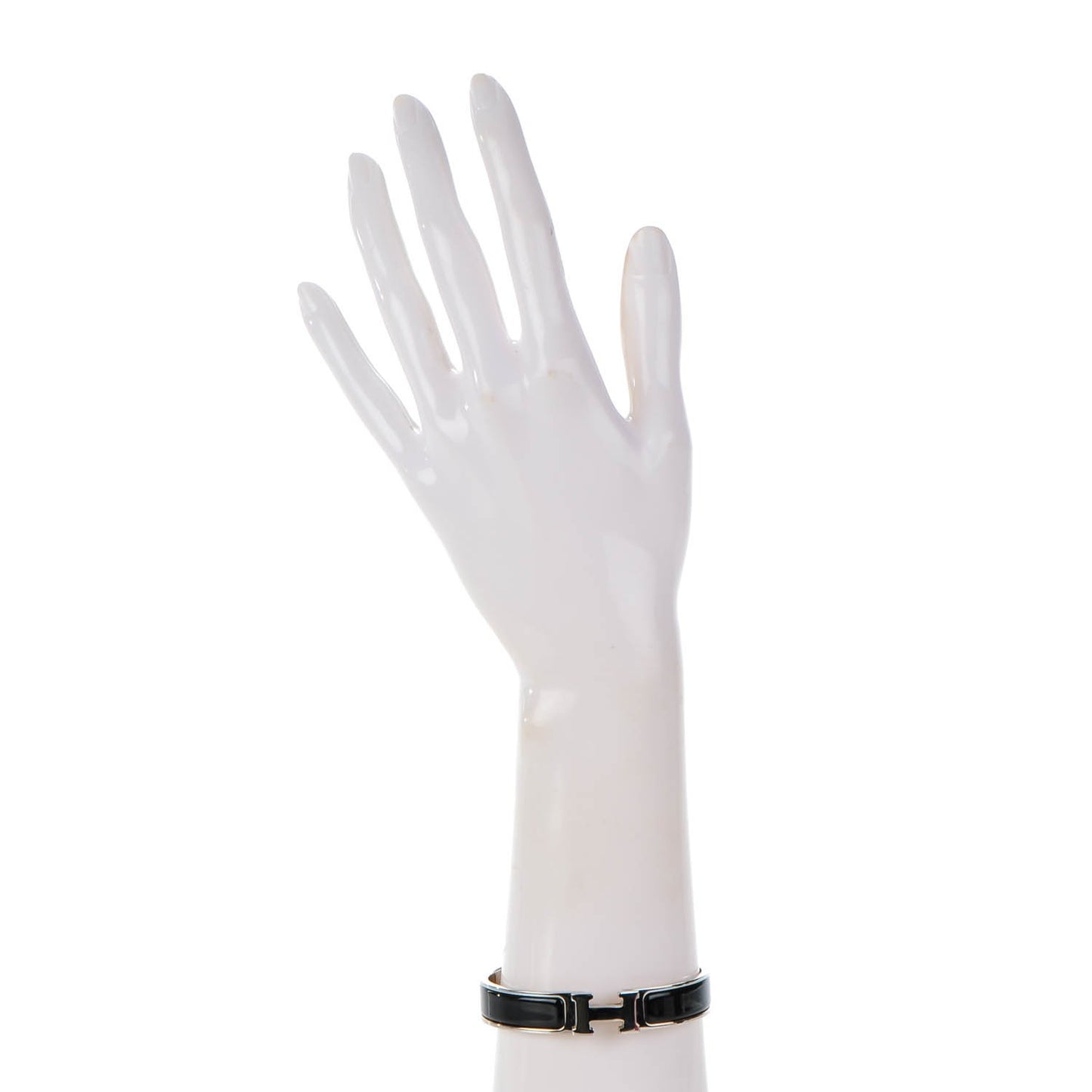 Enamel Narrow Clic Clac H Bracelet PM Black