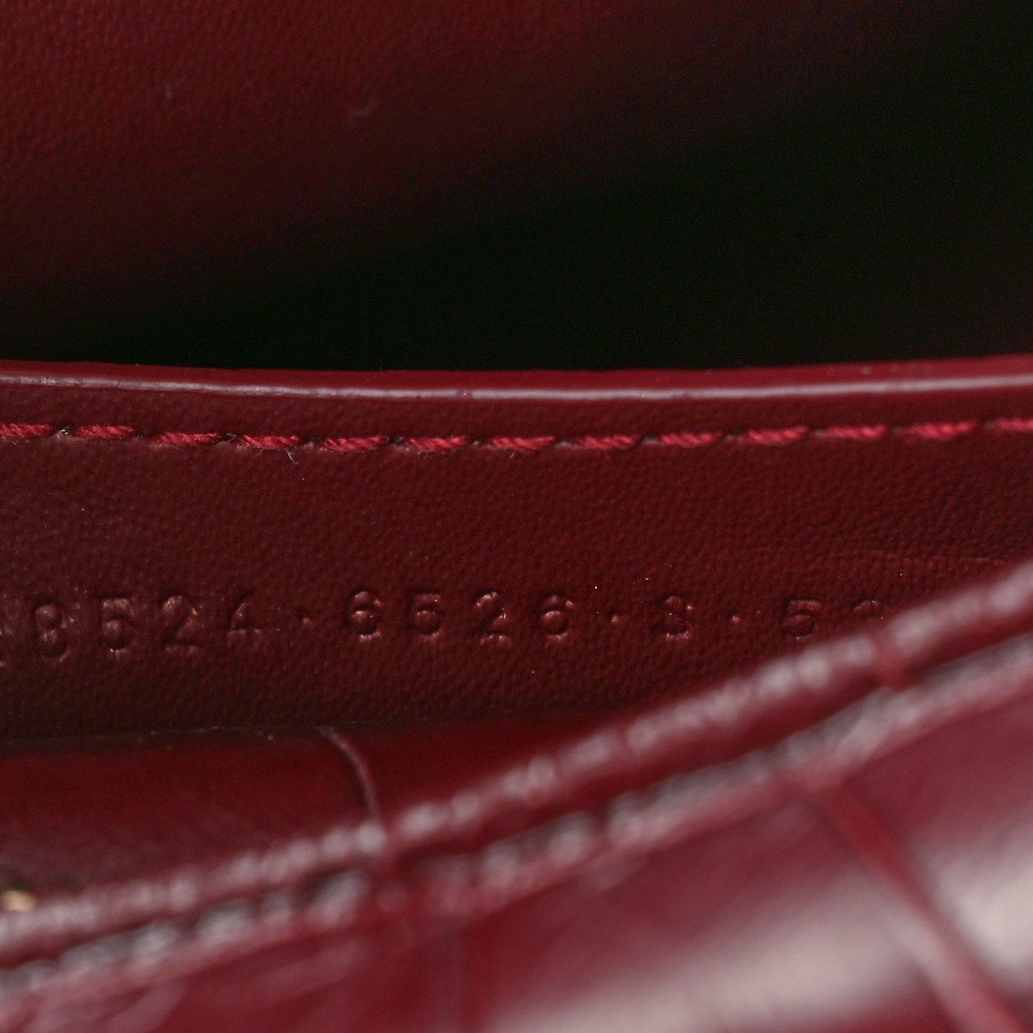 Balenciaga Calfskin Crocodile Embossed Neo Classic Gold Hardware Nano City Dark Red 7 of 11