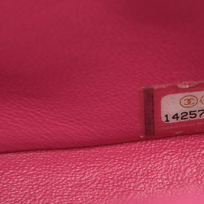 Chanel Patent Quilted Mini Square Flap Fuchsia 10 of 10