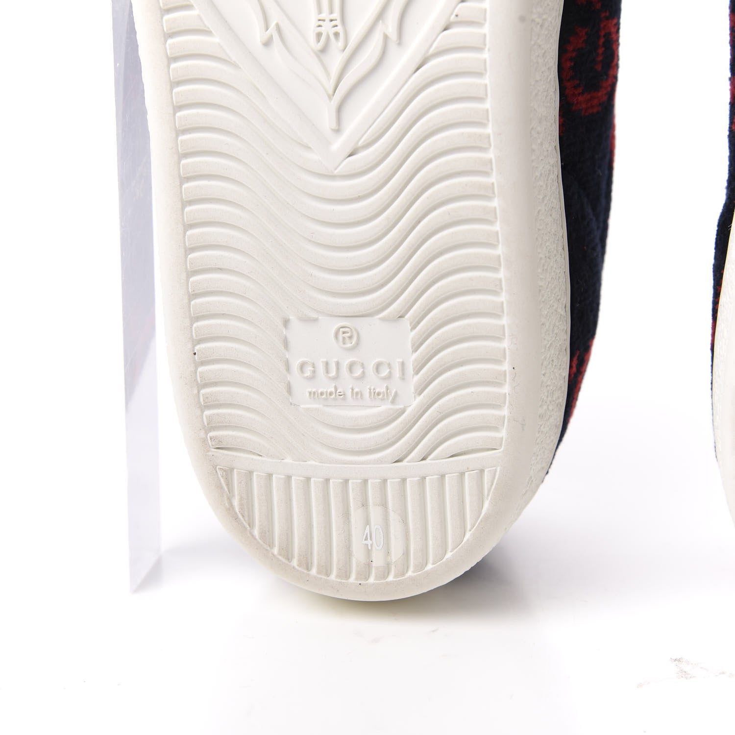 Gucci Terry Cloth GG Monogram Web Womens Ace Sneakers 40 Blue Red 9 of 12