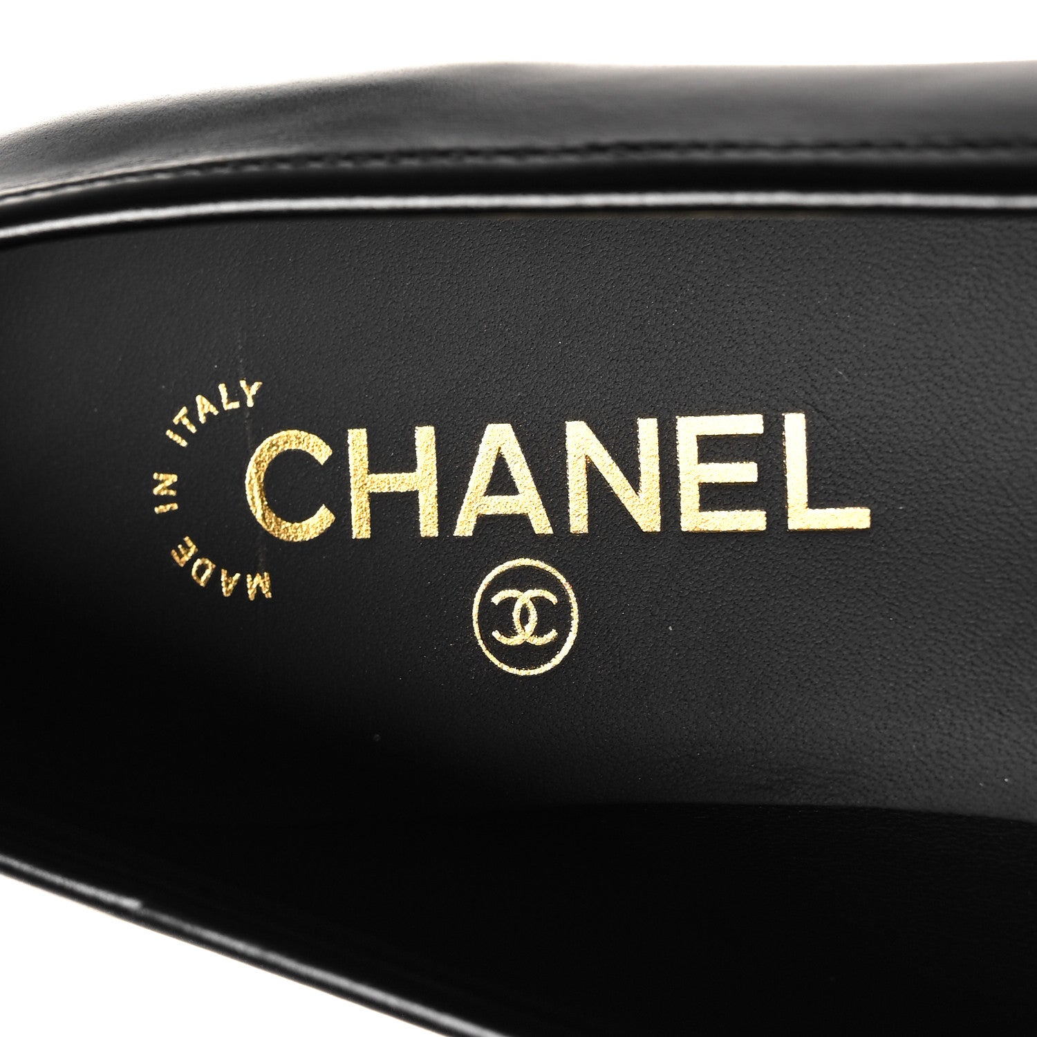 Chanel Shiny Calfskin CC Moccasin Loafers 39 Black 8 of 9