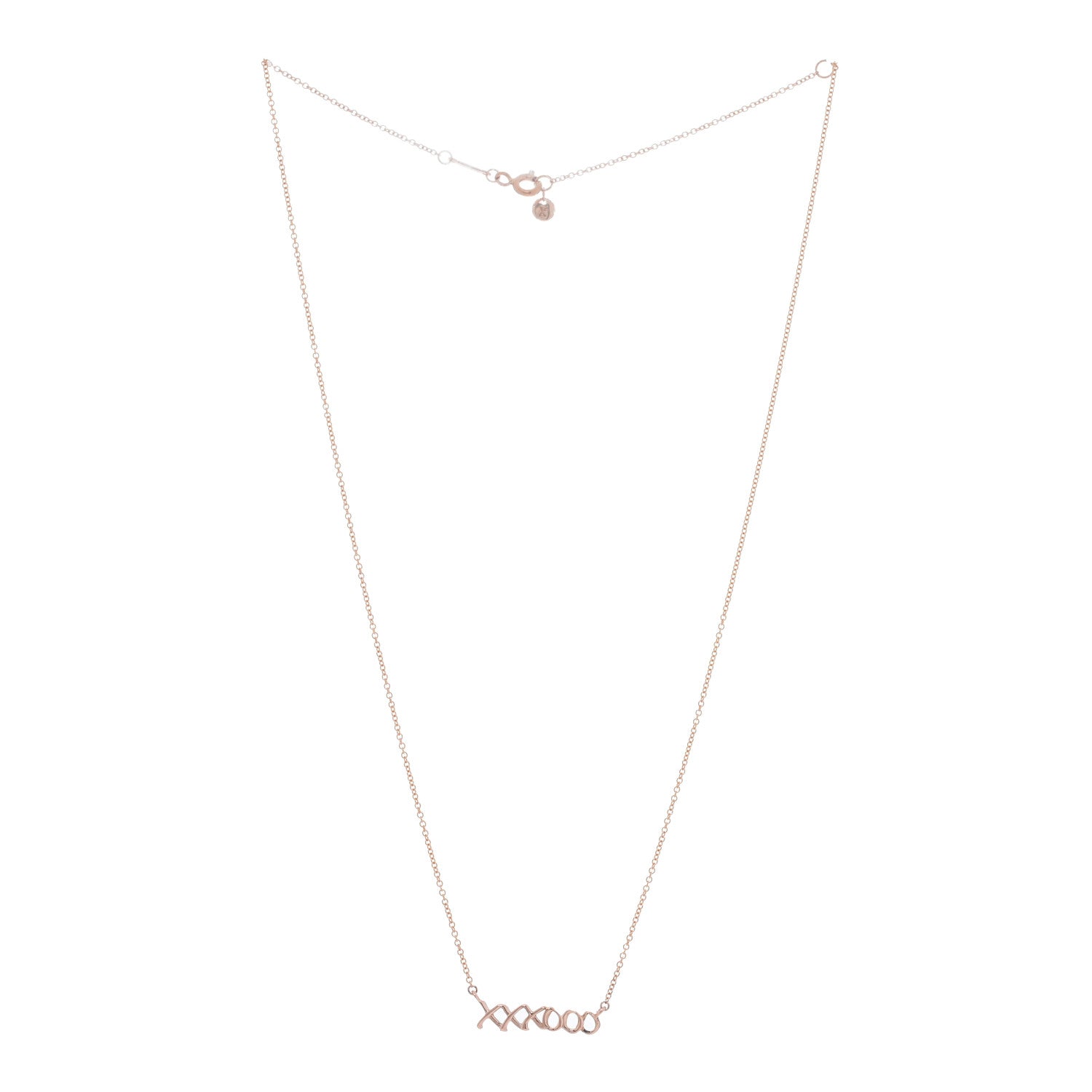 Tiffany 18K Rose Gold Paloma's Graffiti Love and Kisses Pendant Necklace 3 of 4