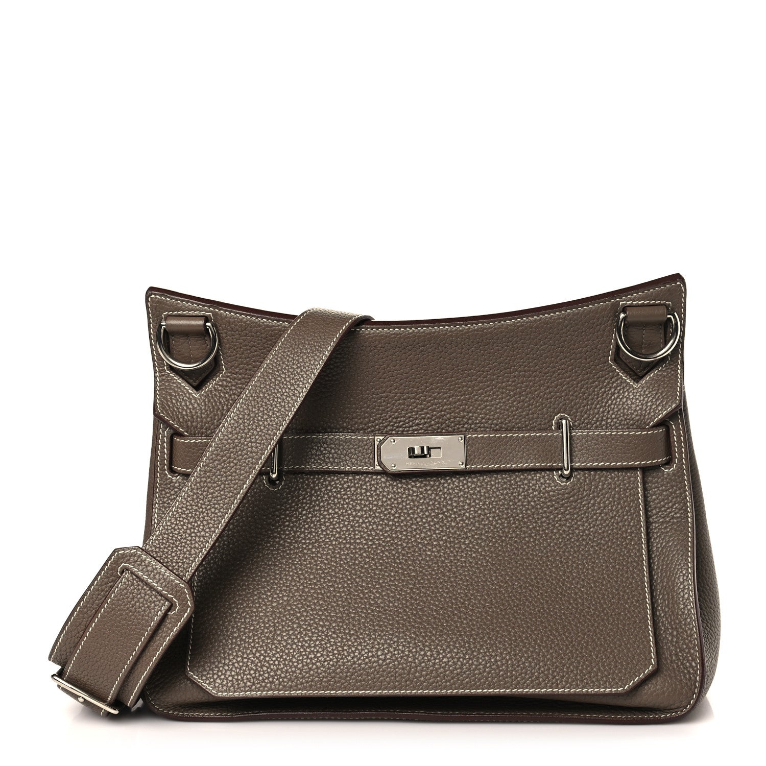 Hermes Taurillon Clemence Jypsiere 34 Etoupe 1 of 9