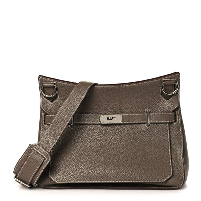 Hermes Taurillon Clemence Jypsiere 34 Etoupe 1 of 9