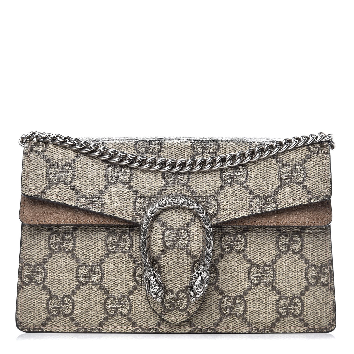 GG Supreme Monogram Super Mini Dionysus Shoulder Bag Taupe