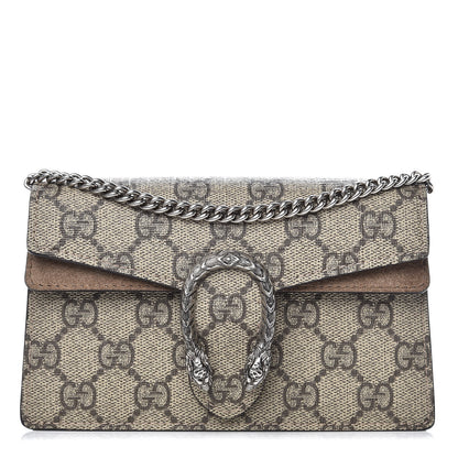 Gucci GG Supreme Monogram Super Mini Dionysus Shoulder Bag Taupe 1 of 11