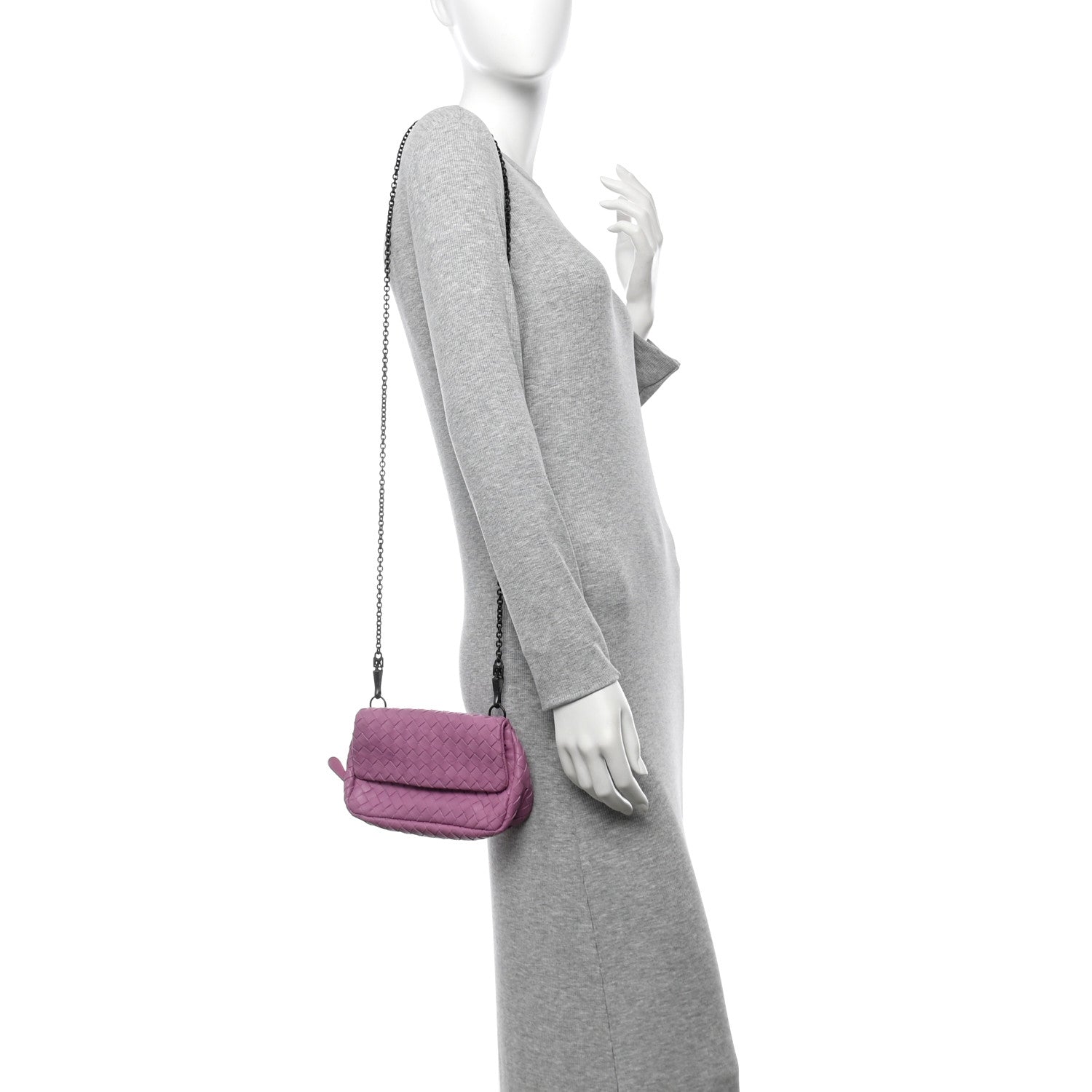 Bottega Veneta Nappa Intrecciato Small Chain Crossbody Corot 2 of 11