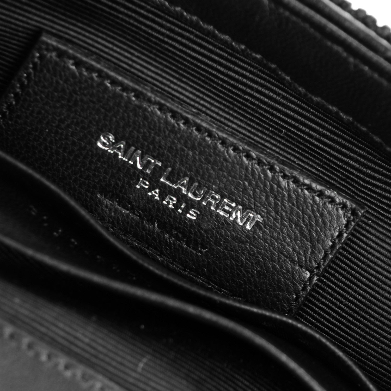 Saint Laurent Calfskin Crochet Baby Monogram Chain Satchel Black 6 of 7