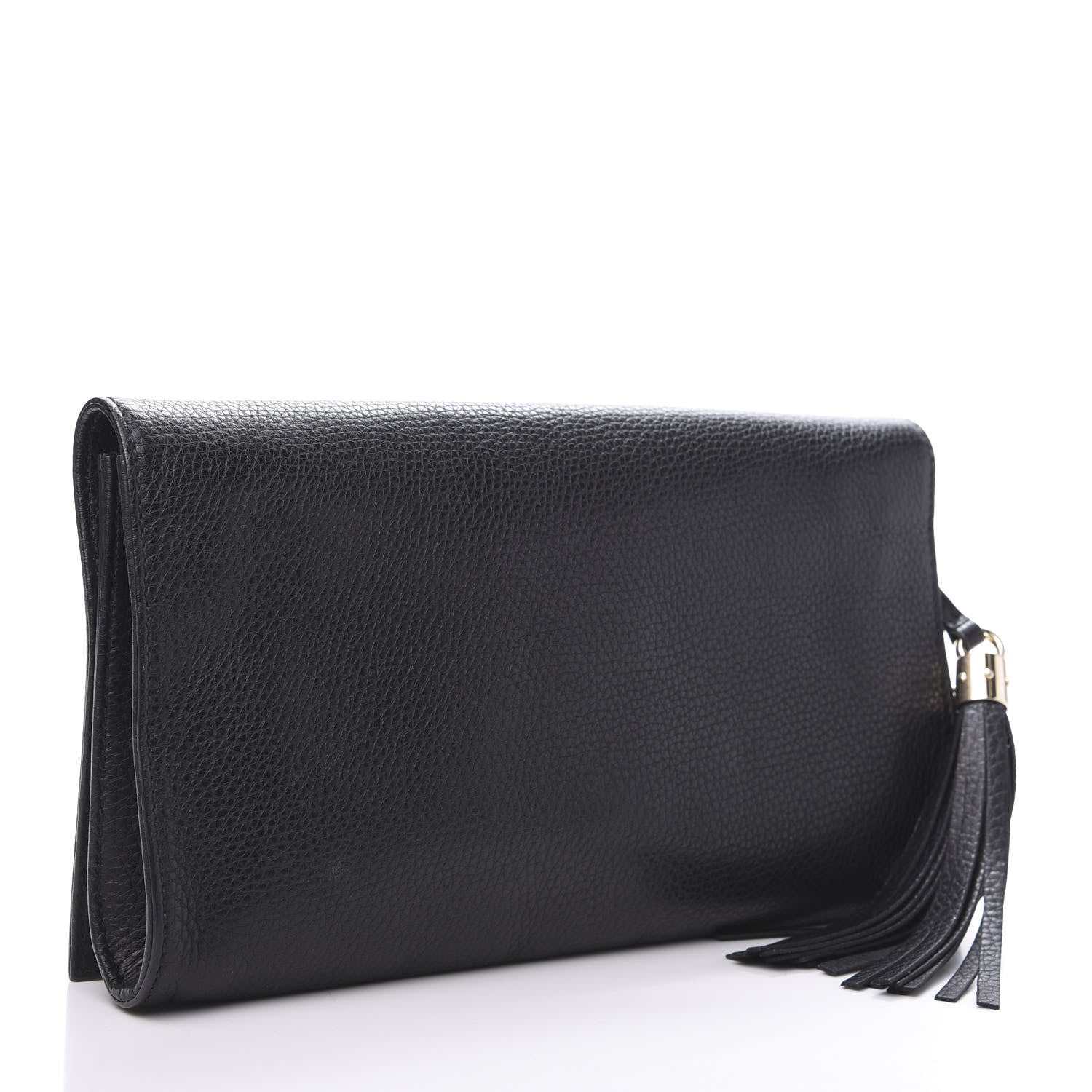 Gucci Pebbled Calfskin Medium Soho Clutch Black 3 of 12