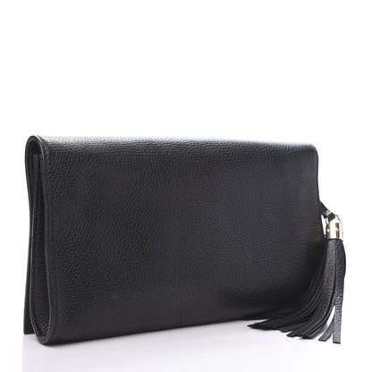 Gucci Pebbled Calfskin Medium Soho Clutch Black 3 of 12