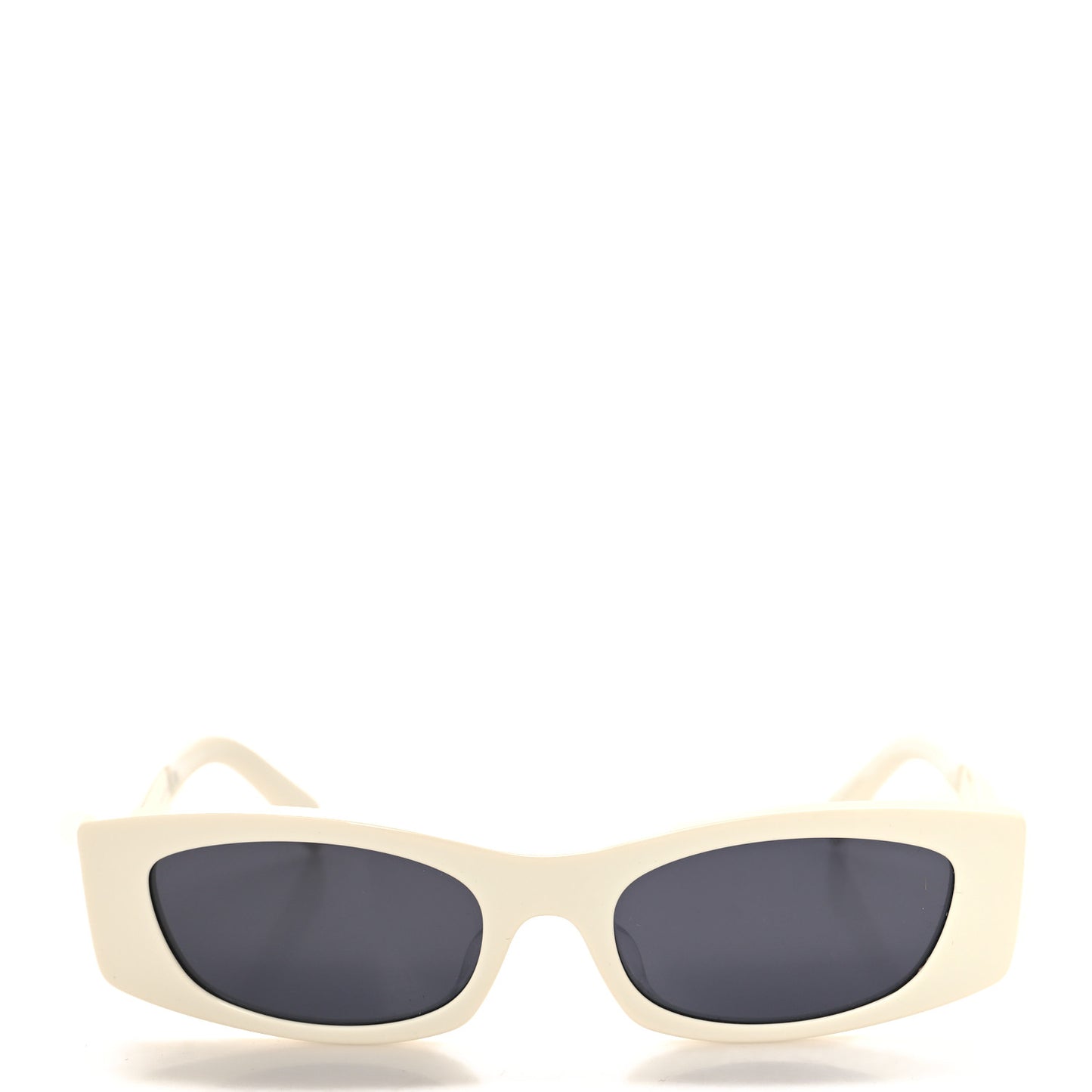 Acetate Rectangular 58mm Sunglasses CL40245U White