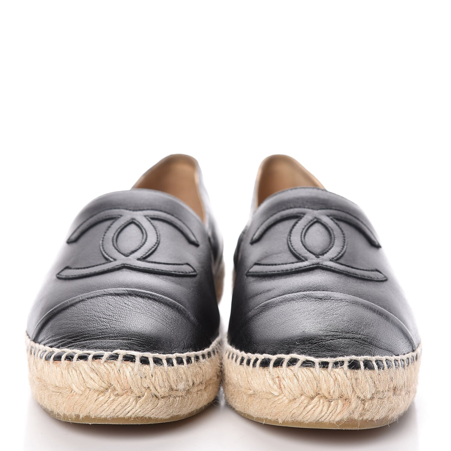 Chanel Lambskin CC Espadrilles 40 Black 2 of 9