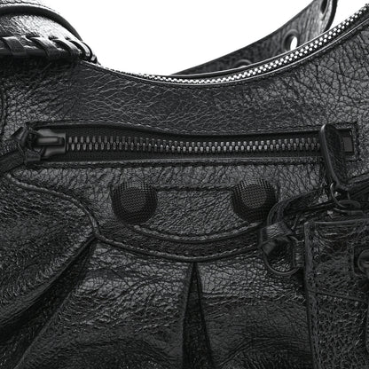 Balenciaga Agneau Arena Monochrome Small Le Cagole Shoulder Bag Black 7 of 9