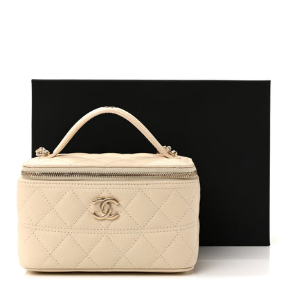 Chanel Caviar Quilted Trendy Handle Mini Vanity Ecru 11 of 11