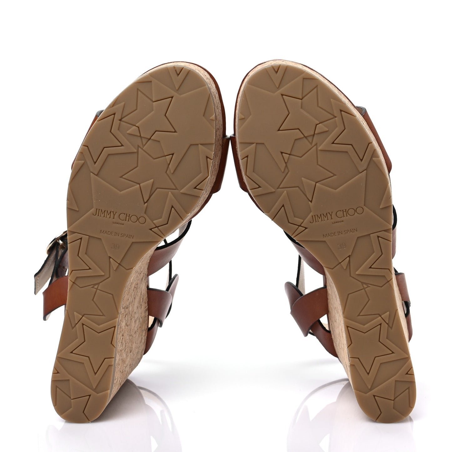 Vachetta Cork Aleili 100 Wedge Sandals 39 Brown