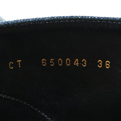 Saint Laurent Denim Lou 75 Ankle Zip Boots 36 Blue Jeans 7 of 7