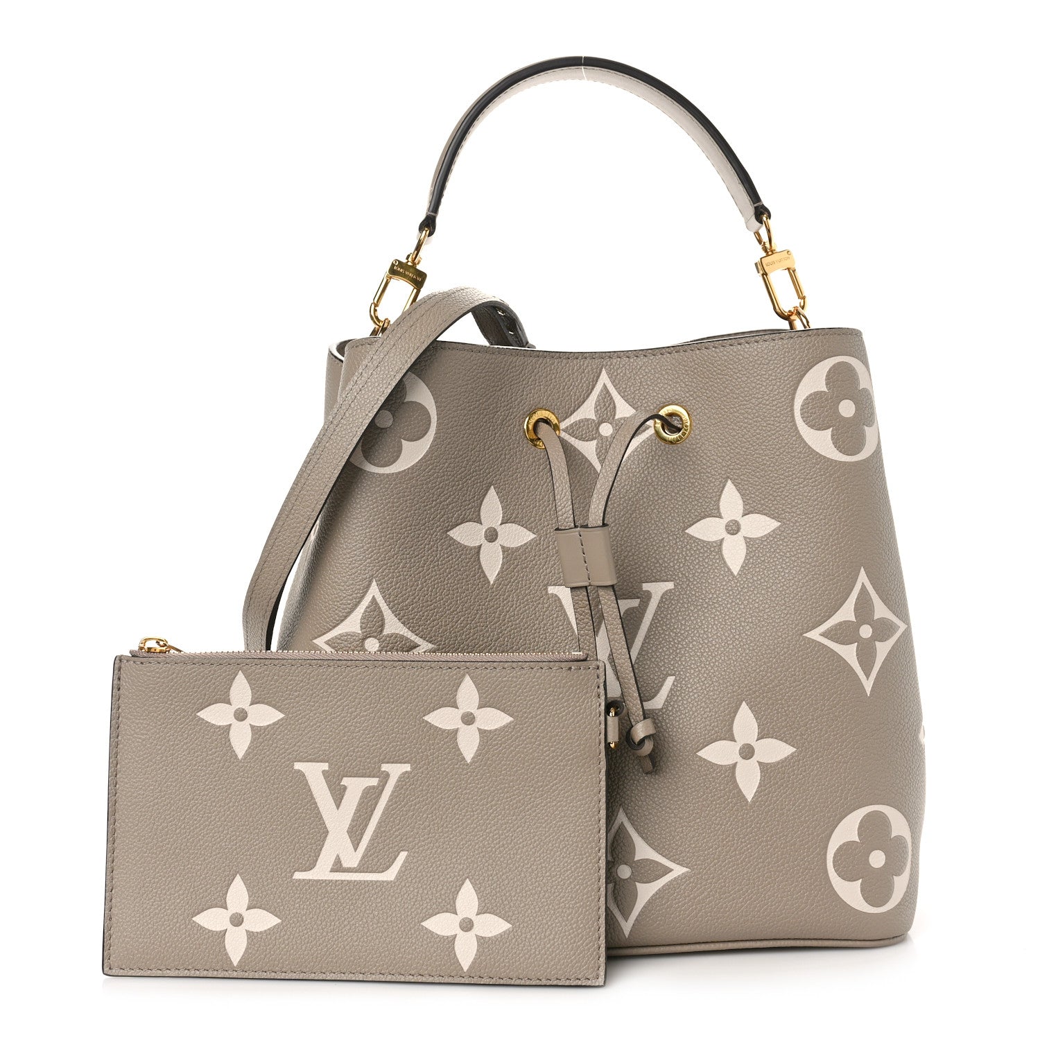 Louis Vuitton Empreinte Monogram Giant Neonoe MM Tourterelle Creme 1 of 8