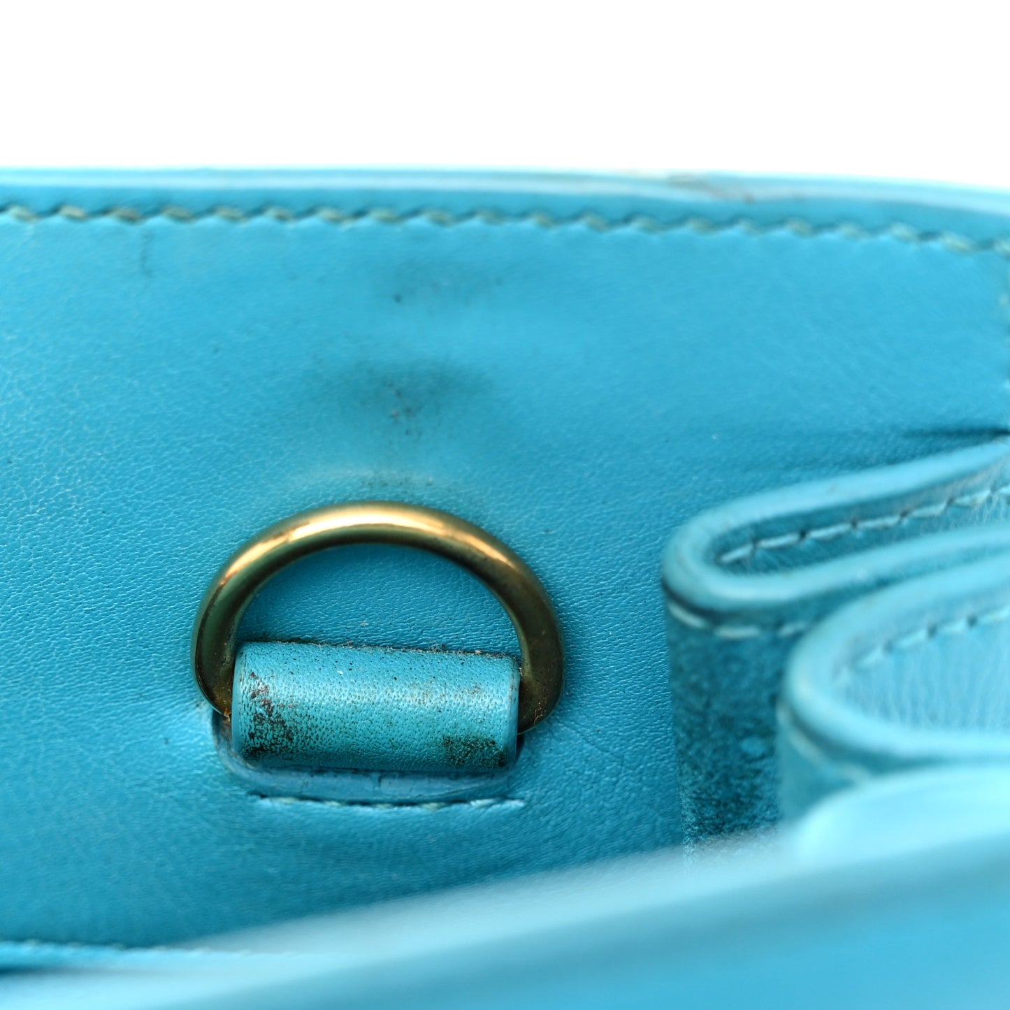 Calfskin Nano Sac De Jour Turquoise