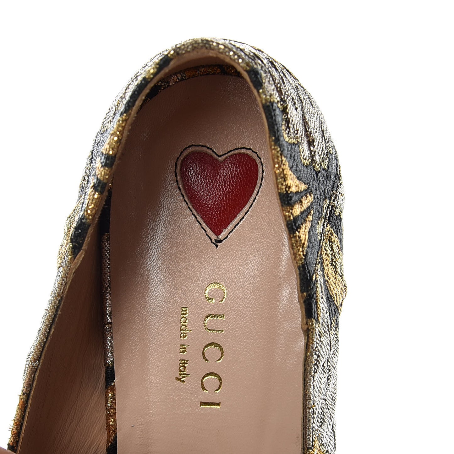 Brocade Floral Jacquard Dionysus Loafers 36.5 Black