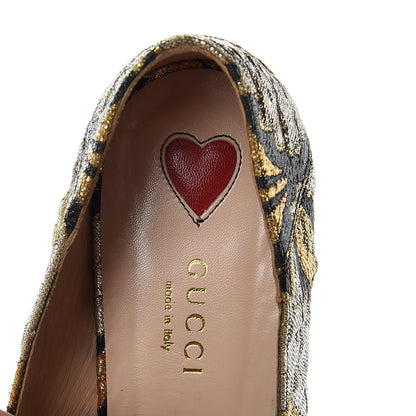 Gucci Brocade Floral Jacquard Dionysus Loafers 36.5 Black 8 of 12