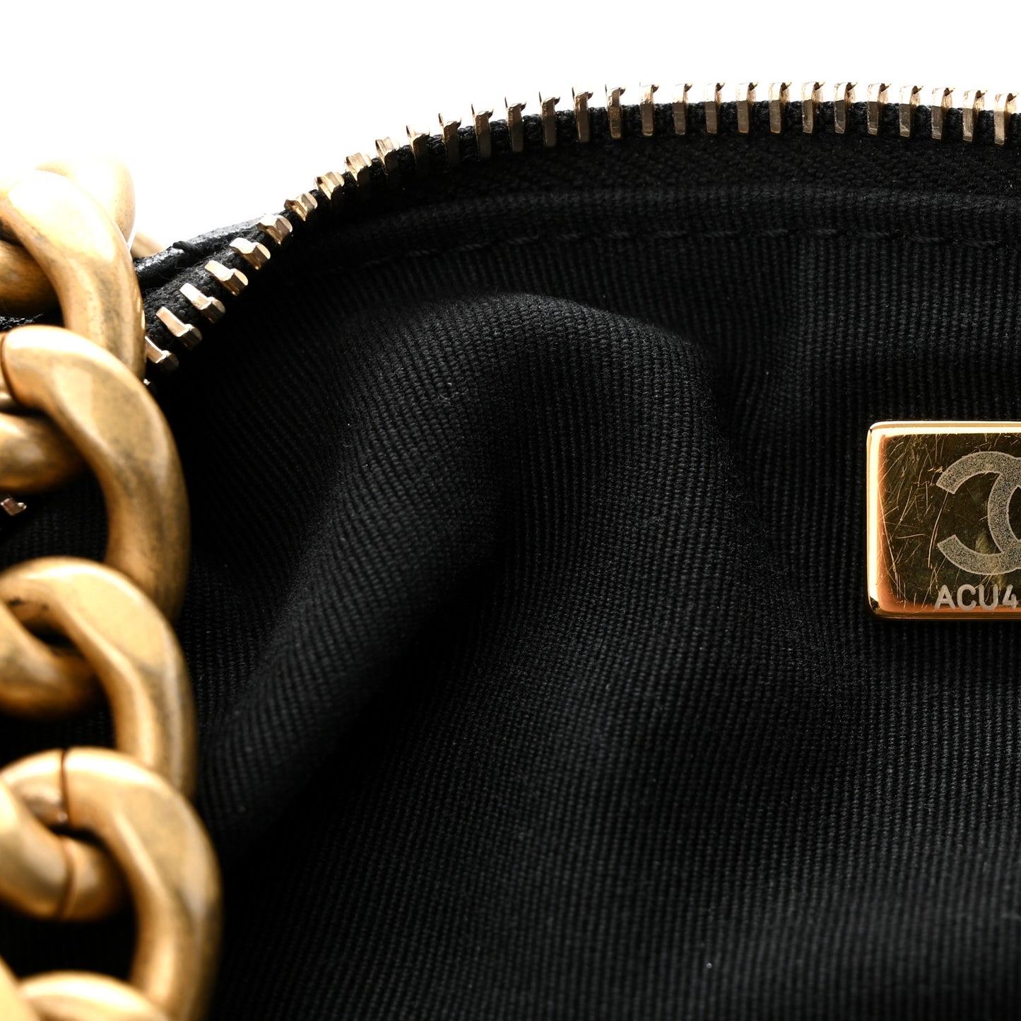 Shiny Lambskin Quilted Large Trendy Pockets Hobo Black