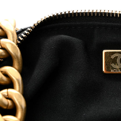Chanel Shiny Lambskin Quilted Large Trendy Pockets Hobo Black 7 of 10