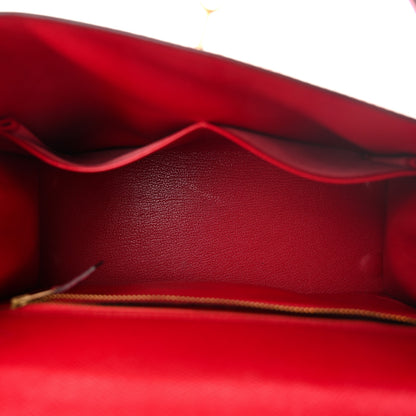 Hermes Courchevel Kelly Sellier 28 Rouge Vif 5 of 12