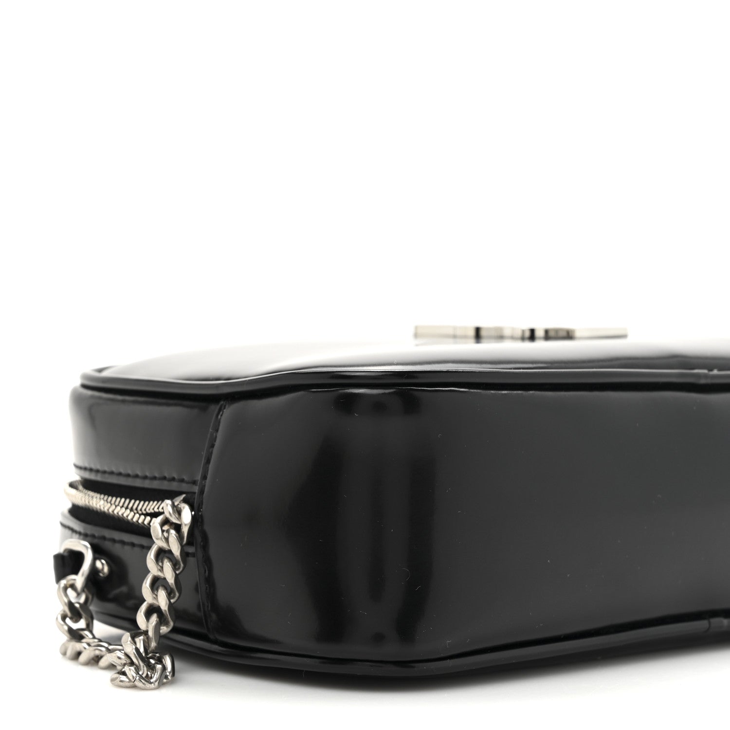 Saint Laurent Shiny Calfskin Monogram Mini Lou Camera Bag Black 10 of 10