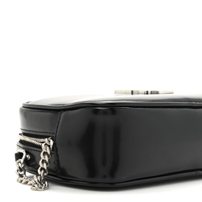 Saint Laurent Shiny Calfskin Monogram Mini Lou Camera Bag Black 10 of 10