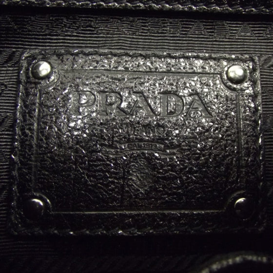 Prada Cervo Lux Chain Shoulder Bag Black 7 of 9
