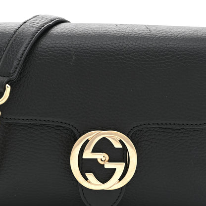 Gucci Dollar Calfskin Interlocking G Crossbody Bag Black 9 of 11